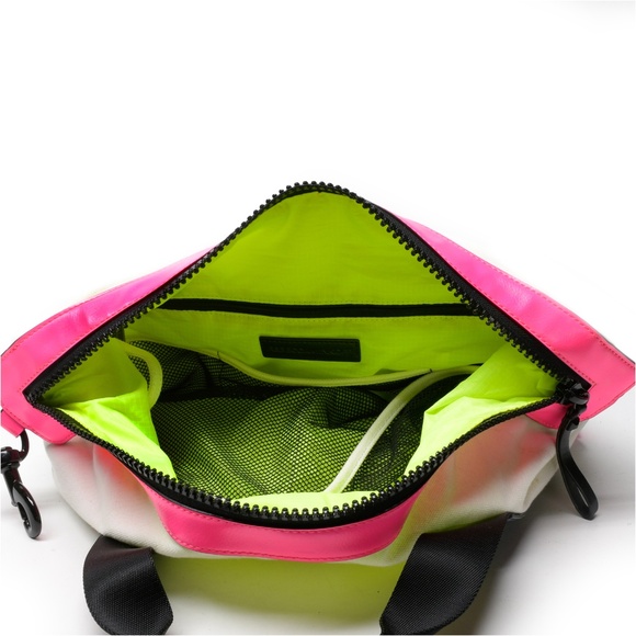 REBECCA MINKOFF Small Subway Tote Bag in Cream/Electric Pink - Picture 10 of 10